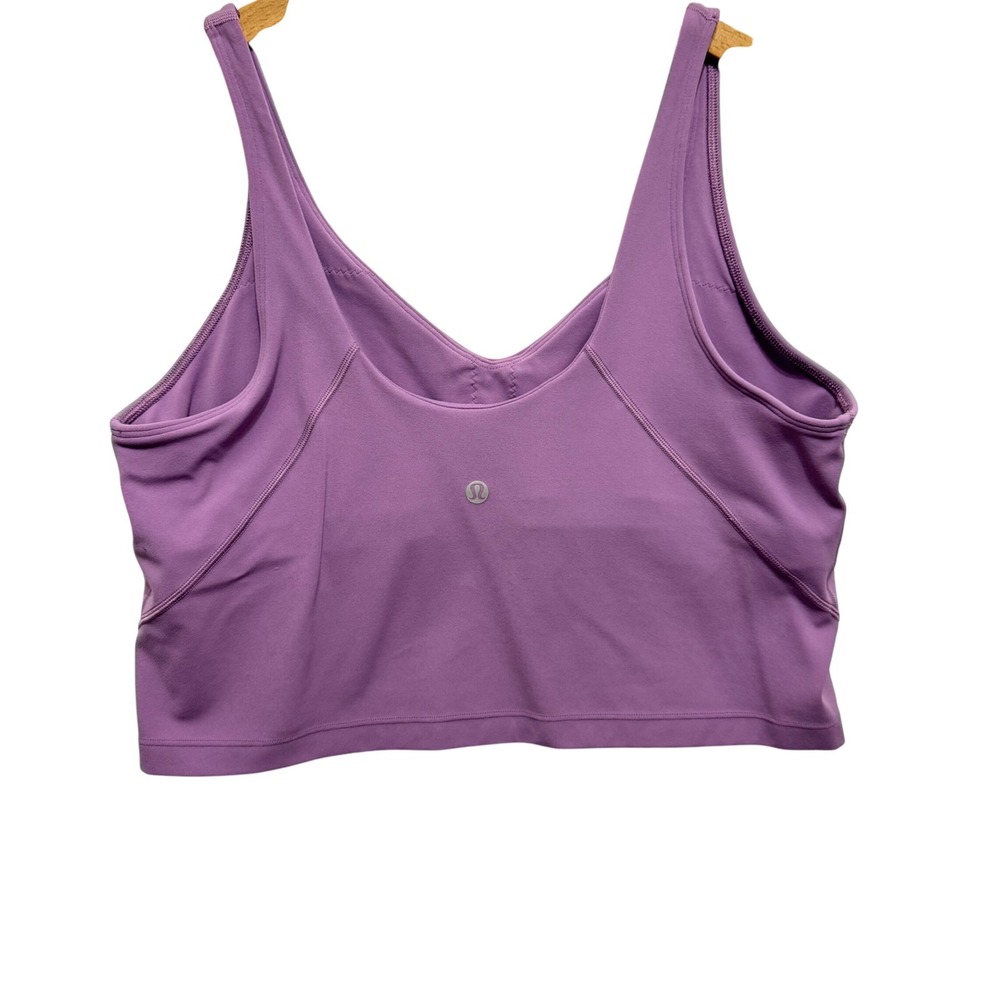 Lululemon Align V Neck Cropped Tank Top Lilac Purple Women's Sz 14‎ - Picture 3 of 6